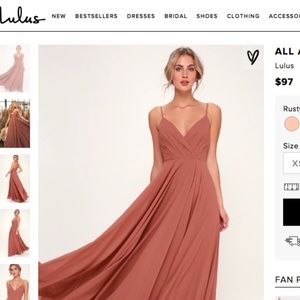 Lulu's Rusty Rose Maxi Dress